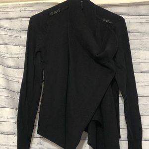 Elegant Black Cowl Neck Women's Sweater